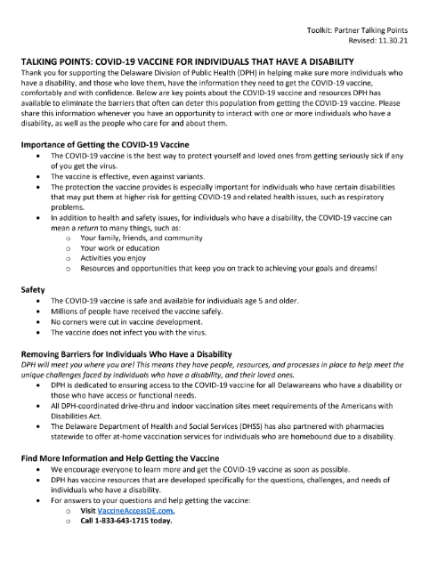 Disabilities & Aging Information